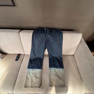 bleached denim jeans